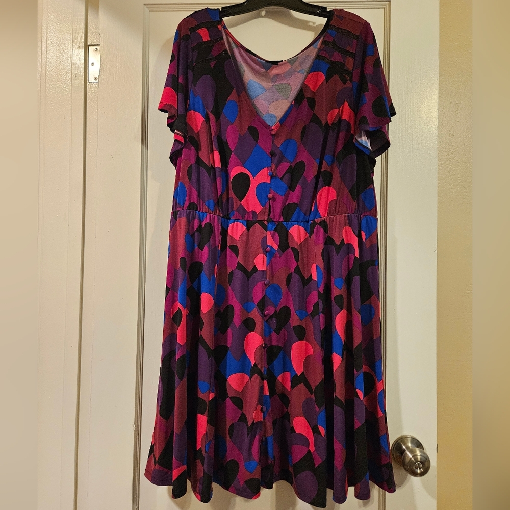 Skater dress with heart design